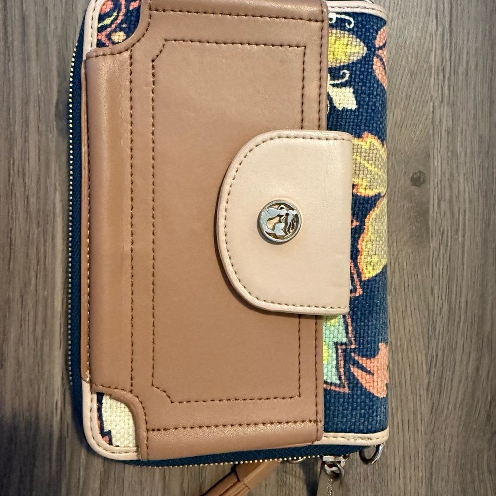 Floral Tan and Blue Women's Spartina Wallet